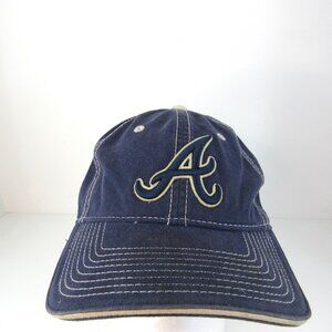 Atlanta Braves New Era Men Blue White Wide Stitch Adjustable Strap Back Cap Hat